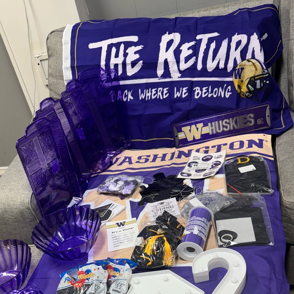 Purple and White Celebration Set